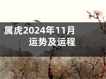 属虎2024年11月运势及运程