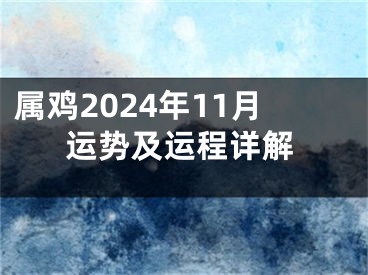 属鸡2024年11月运势及运程详解
