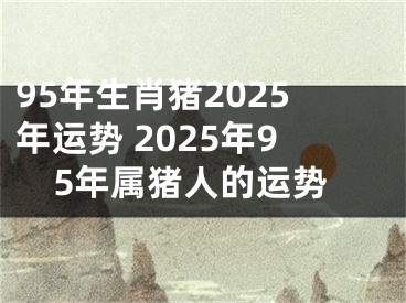95年生肖猪2025年运势 2025年95年属猪人的运势