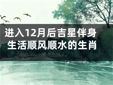 进入12月后吉星伴身 生活顺风顺水的生肖