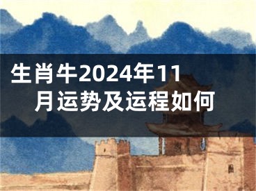 生肖牛2024年11月运势及运程如何