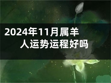 2024年11月属羊人运势运程好吗