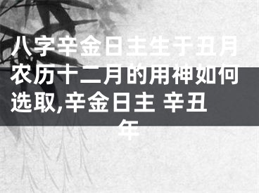 八字辛金日主生于丑月农历十二月的用神如何选取,辛金日主 辛丑年