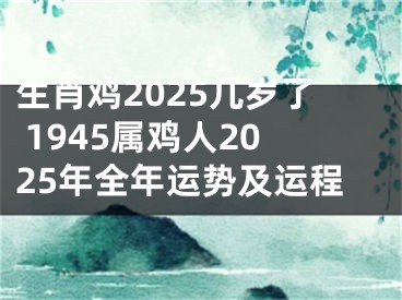 生肖鸡2025几岁了 1945属鸡人2025年全年运势及运程