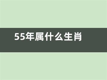 55年属什么生肖