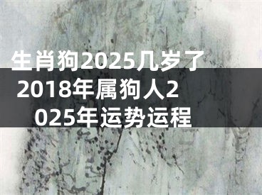 生肖狗2025几岁了 2018年属狗人2025年运势运程