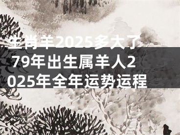 生肖羊2025多大了 79年出生属羊人2025年全年运势运程