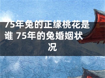 75年兔的正缘桃花是谁 75年的兔婚姻状况