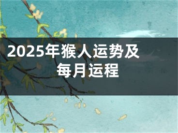 2025年猴人运势及每月运程