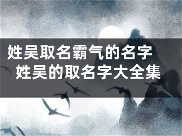 姓吴取名霸气的名字 姓吴的取名字大全集