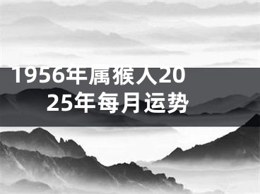 1956年属猴人2025年每月运势