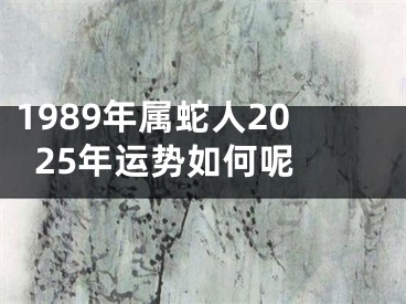 1989年属蛇人2025年运势如何呢 
