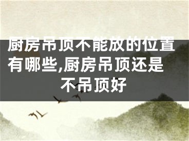 厨房吊顶不能放的位置有哪些,厨房吊顶还是不吊顶好