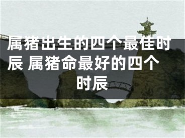 属猪出生的四个最佳时辰 属猪命最好的四个时辰