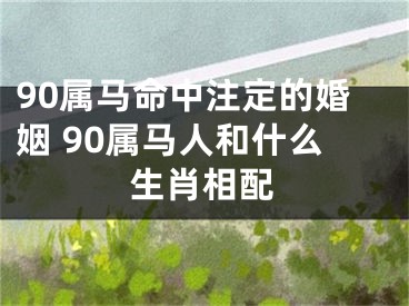 90属马命中注定的婚姻 90属马人和什么生肖相配