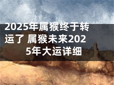 2025年属猴终于转运了 属猴未来2025年大运详细