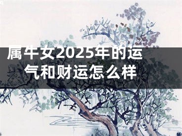 属牛女2025年的运气和财运怎么样 