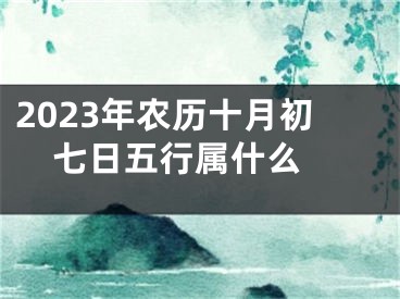 2023年农历十月初七日五行属什么 