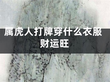 属虎人打牌穿什么衣服财运旺