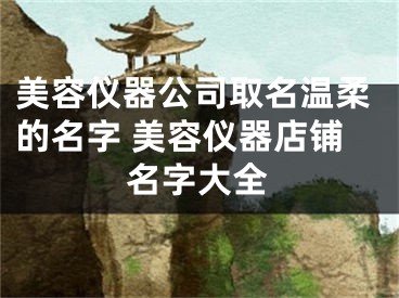 美容仪器公司取名温柔的名字 美容仪器店铺名字大全