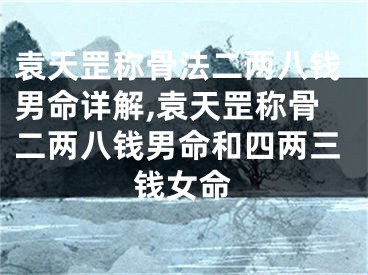 袁天罡称骨法二两八钱男命详解,袁天罡称骨二两八钱男命和四两三钱女命