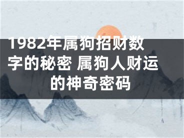 1982年属狗招财数字的秘密 属狗人财运的神奇密码