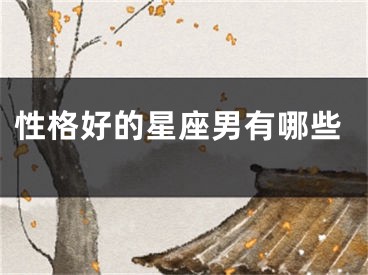 性格好的星座男有哪些