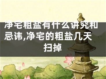 净宅粗盐有什么讲究和忌讳,净宅的粗盐几天扫掉