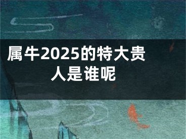 属牛2025的特大贵人是谁呢 