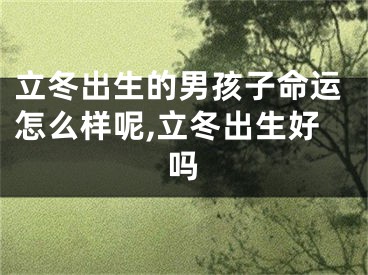 立冬出生的男孩子命运怎么样呢,立冬出生好吗