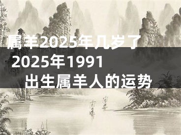 属羊2025年几岁了 2025年1991出生属羊人的运势
