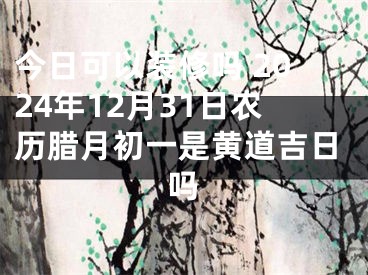 今日可以装修吗 2024年12月31日农历腊月初一是黄道吉日吗