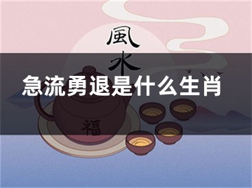 急流勇退是什么生肖