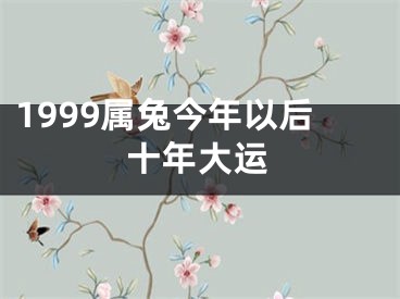 1999属兔今年以后十年大运