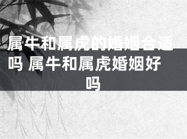 属牛和属虎的婚姻合适吗 属牛和属虎婚姻好吗