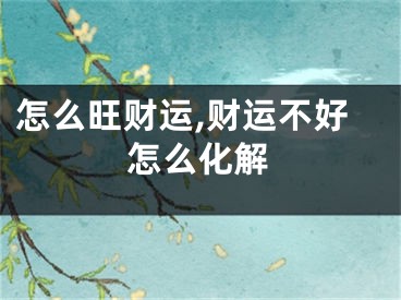 怎么旺财运,财运不好怎么化解