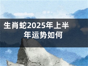 生肖蛇2025年上半年运势如何