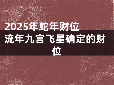 2025年蛇年财位 流年九宫飞星确定的财位