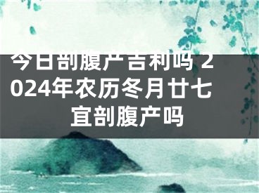 今日剖腹产吉利吗 2024年农历冬月廿七宜剖腹产吗