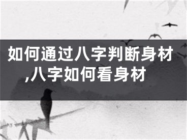 如何通过八字判断身材,八字如何看身材