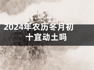 2024年农历冬月初十宜动土吗