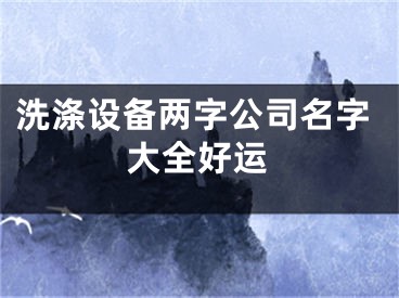 洗涤设备两字公司名字大全好运