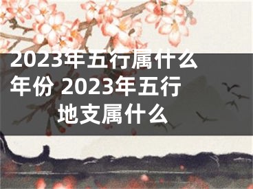 2023年五行属什么年份 2023年五行地支属什么 