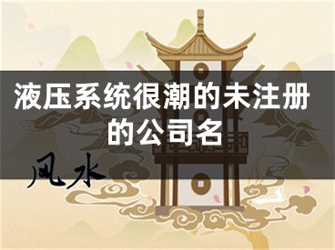 液压系统很潮的未注册的公司名