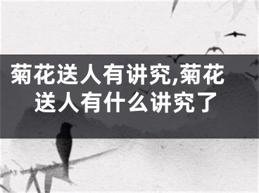 菊花送人有讲究,菊花送人有什么讲究了