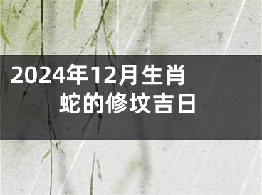 2024年12月生肖蛇的修坟吉日