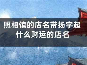 照相馆的店名带扬字起什么财运的店名