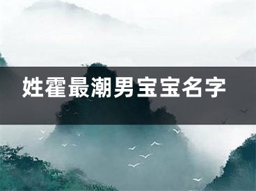 姓霍最潮男宝宝名字