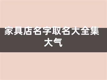 家具店名字取名大全集大气