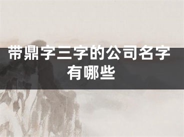带鼎字三字的公司名字有哪些